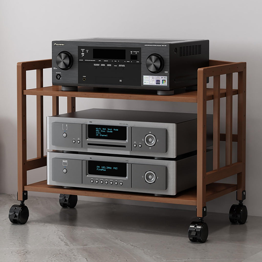 Brown Media Stand with Adjustable Shelves O80997