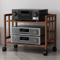 Brown Media Stand with Adjustable Shelves O80997