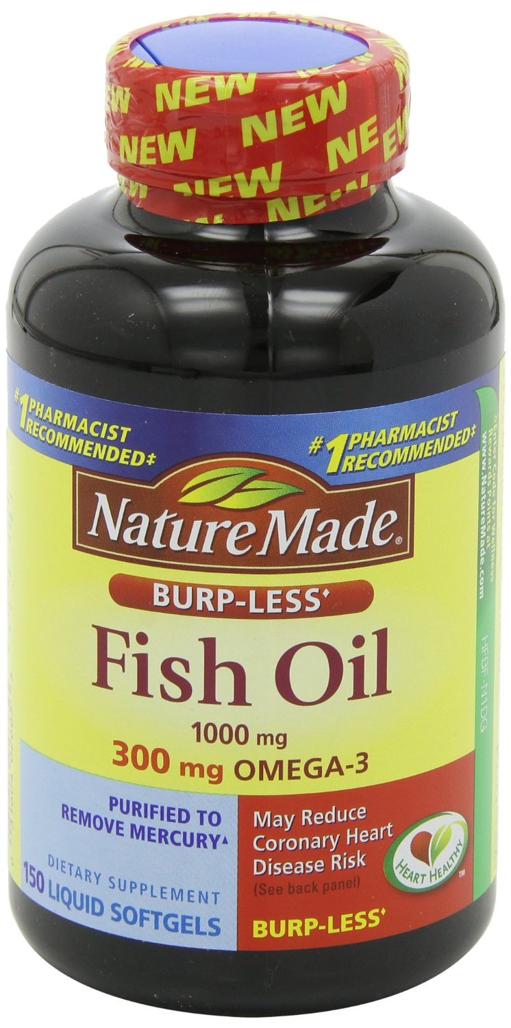 Fish Oil 1000 Mg 300 mg Omega-3 150 Liquid Softgels Pack of 3 B23607