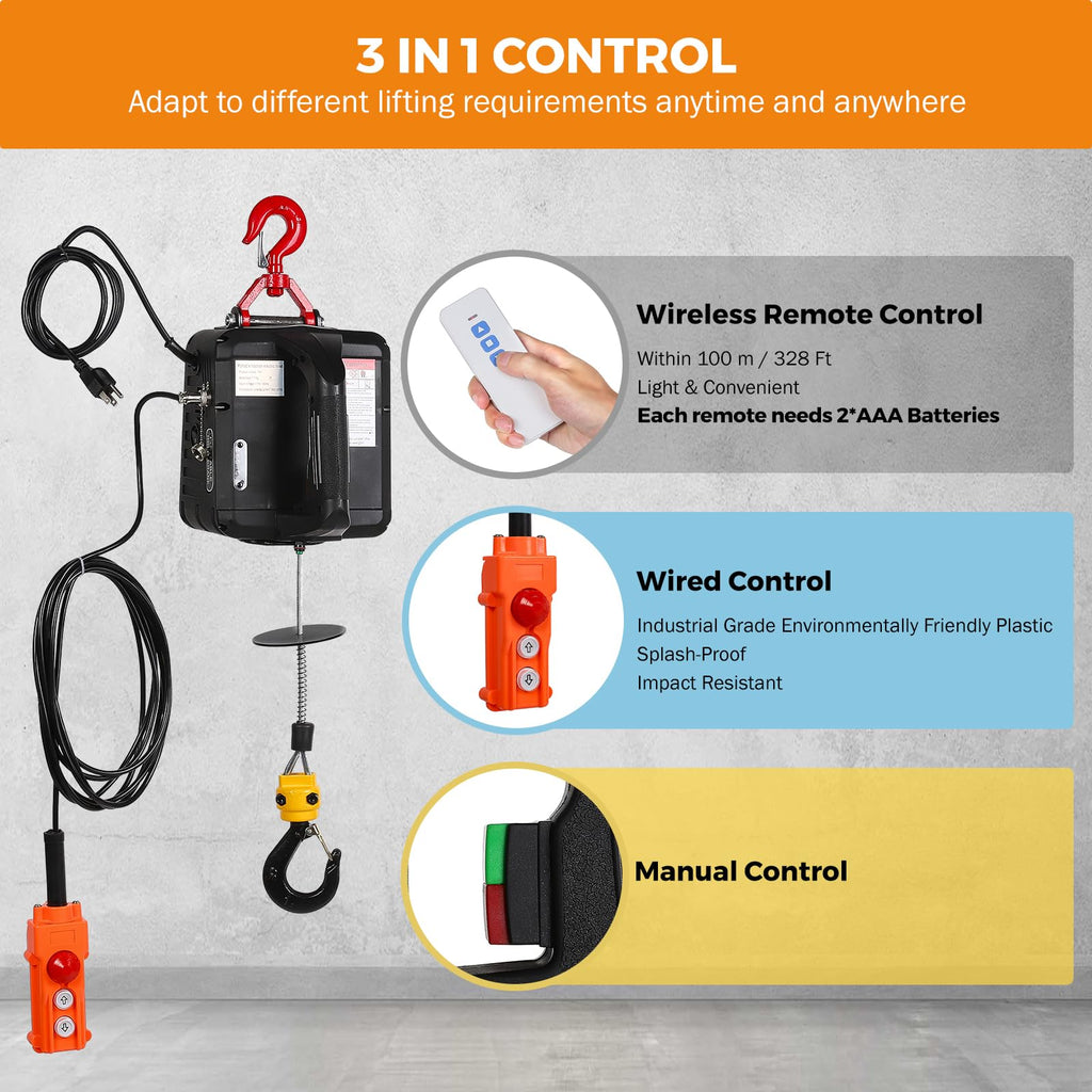 3-in-1 Portable Electric Hoist C3924