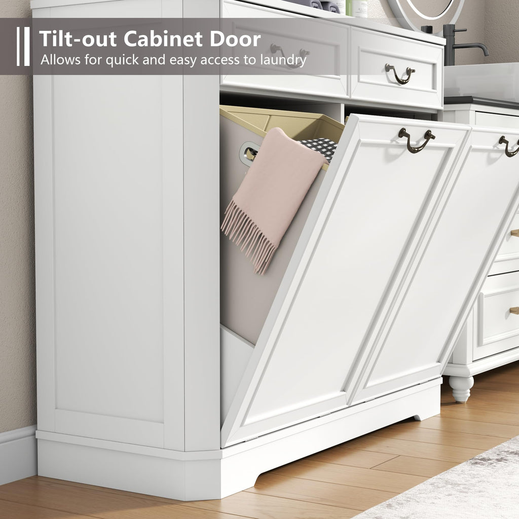 Double Tilt Out Laundry Hamper Cabinet L233057