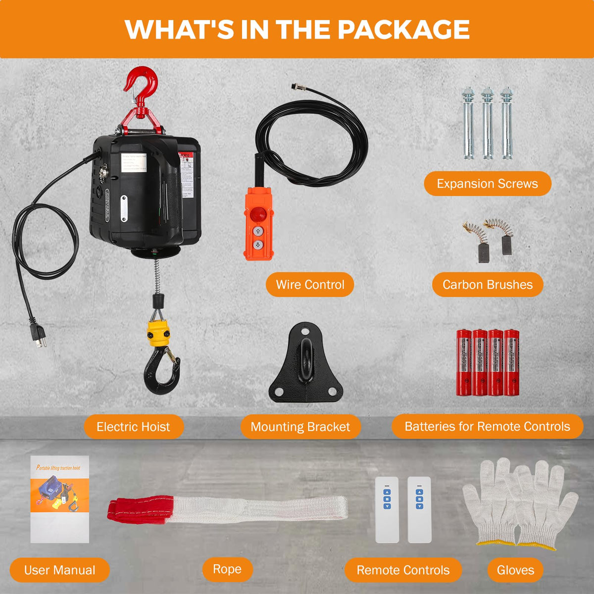 3-in-1 Portable Electric Hoist C3924
