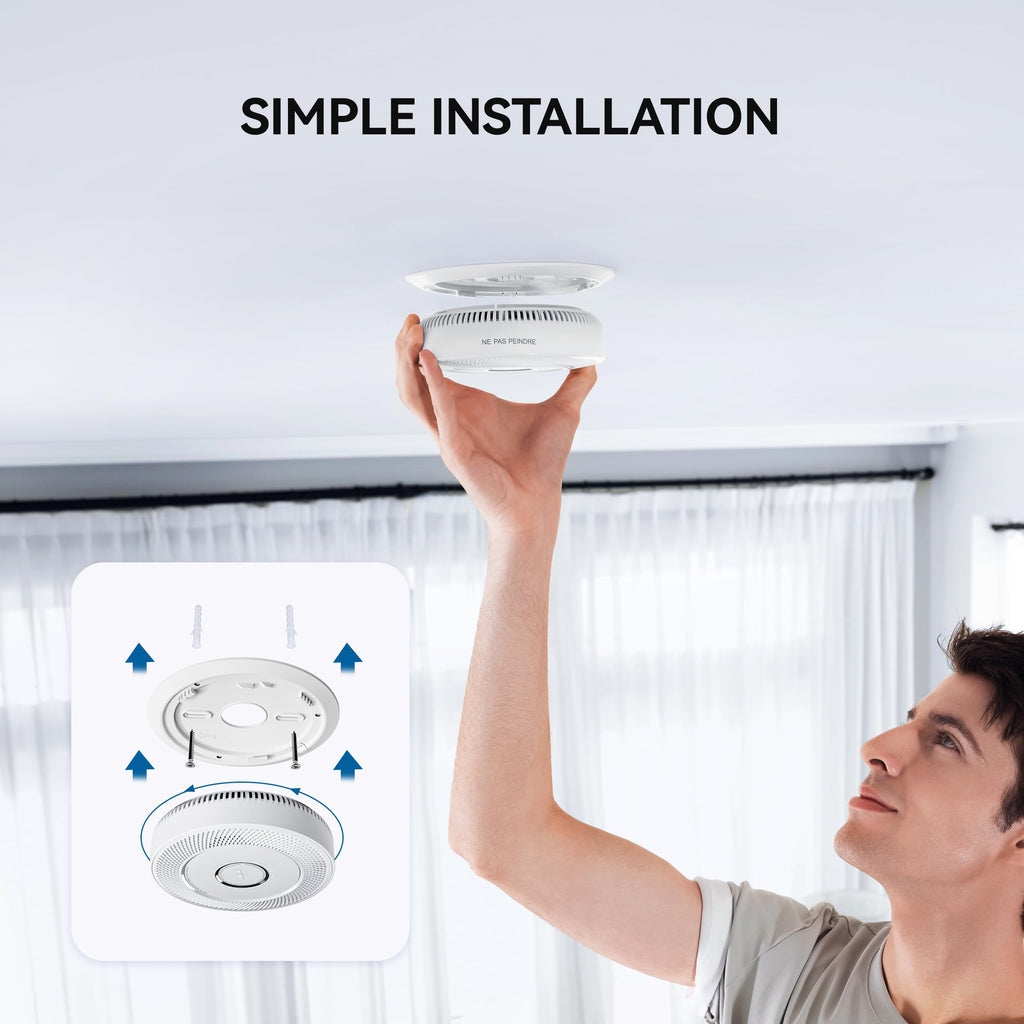 Smoke and Carbon Monoxide Detector 10-Year Battery 4 Pack B902