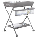 Portable Adjustable Height Folding Baby Changing Table with Wheels C82707