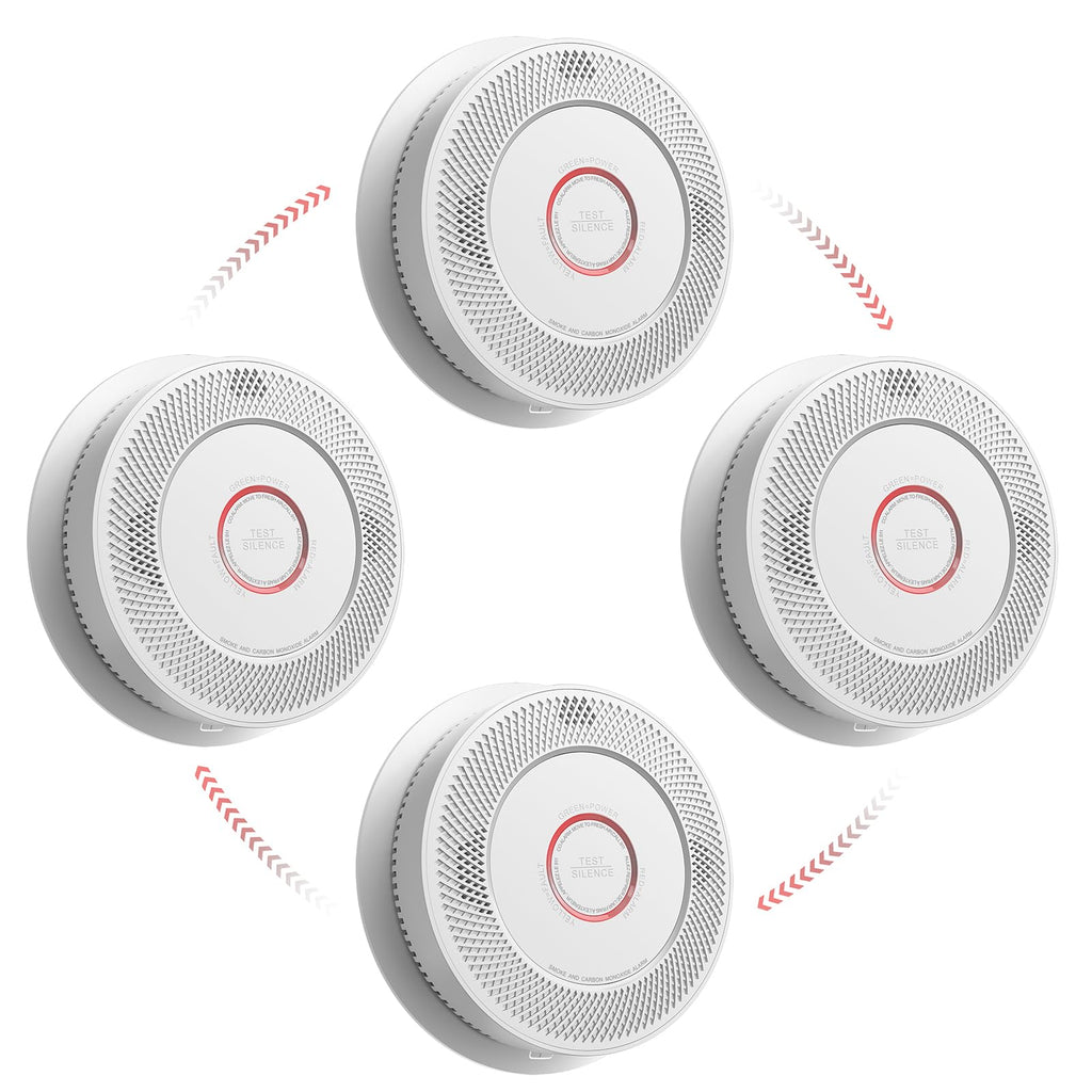 Smoke and Carbon Monoxide Detector 10-Year Battery 4 Pack B902