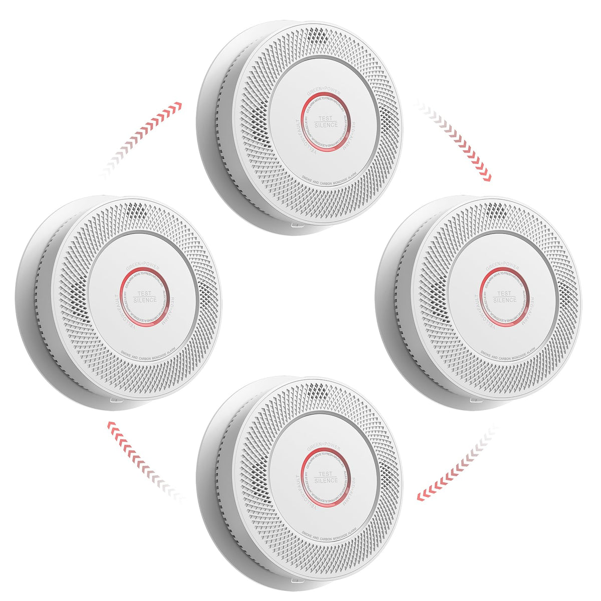 Smoke and Carbon Monoxide Detector 10-Year Battery 4 Pack B902
