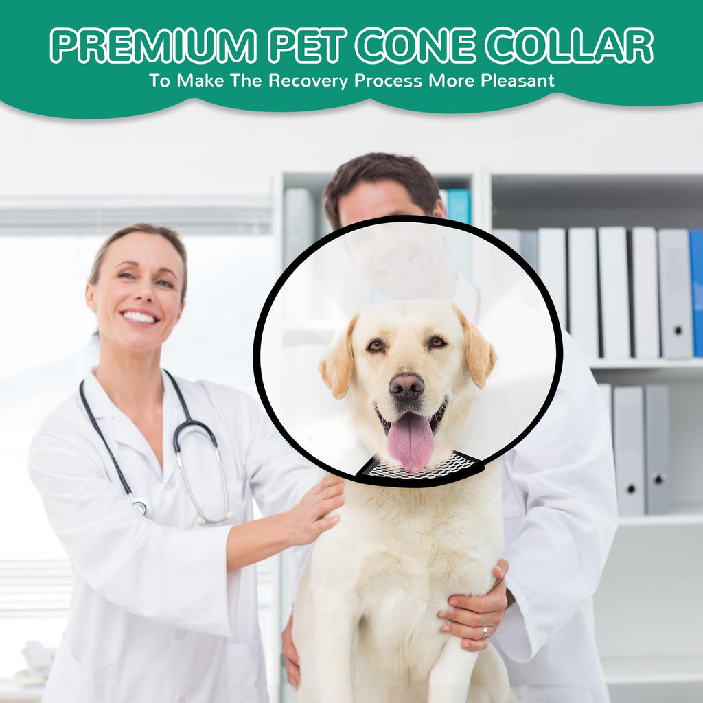 Soft Dog Cone Collar, 3 PCS Adjustable Flexible Plastic E-Collar W56153