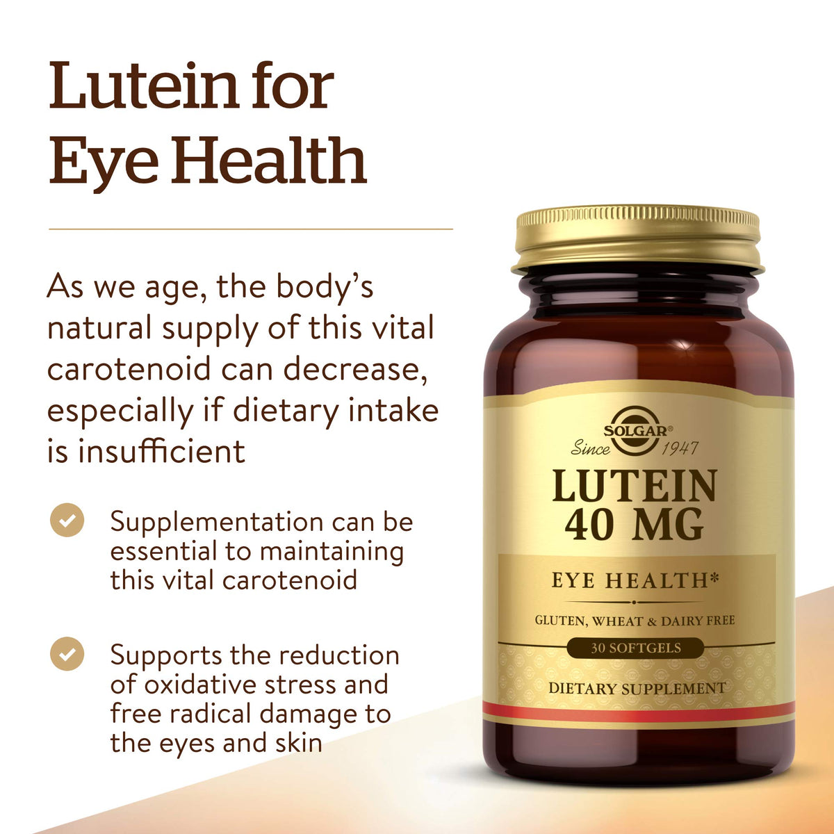Lutein 40 mg 30 Softgels Non-GMO S589038