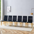 Black PU Leather Dining Chairs Set of 6 X79945