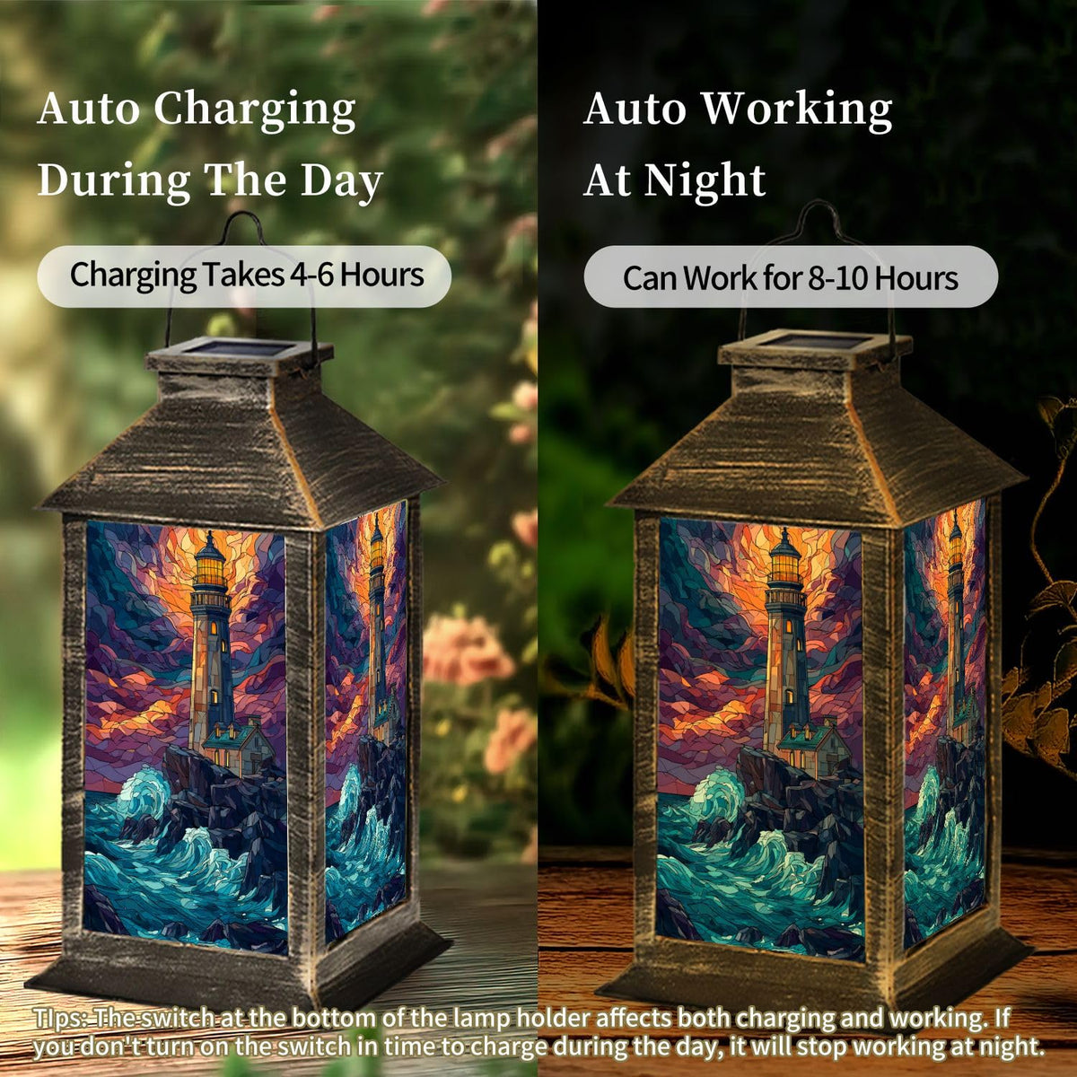 Solar Powered Waterproof Outdoor Hanging Lantern N7804