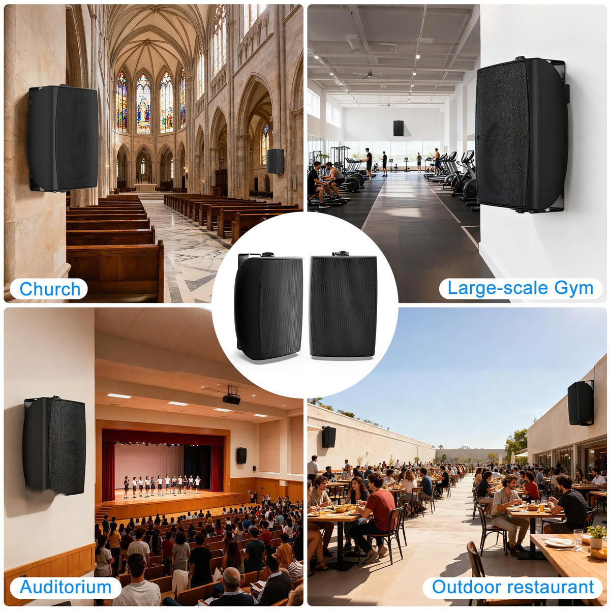 8 Inch 600W Passive Waterproof Wired Outdoor Speakers T141973