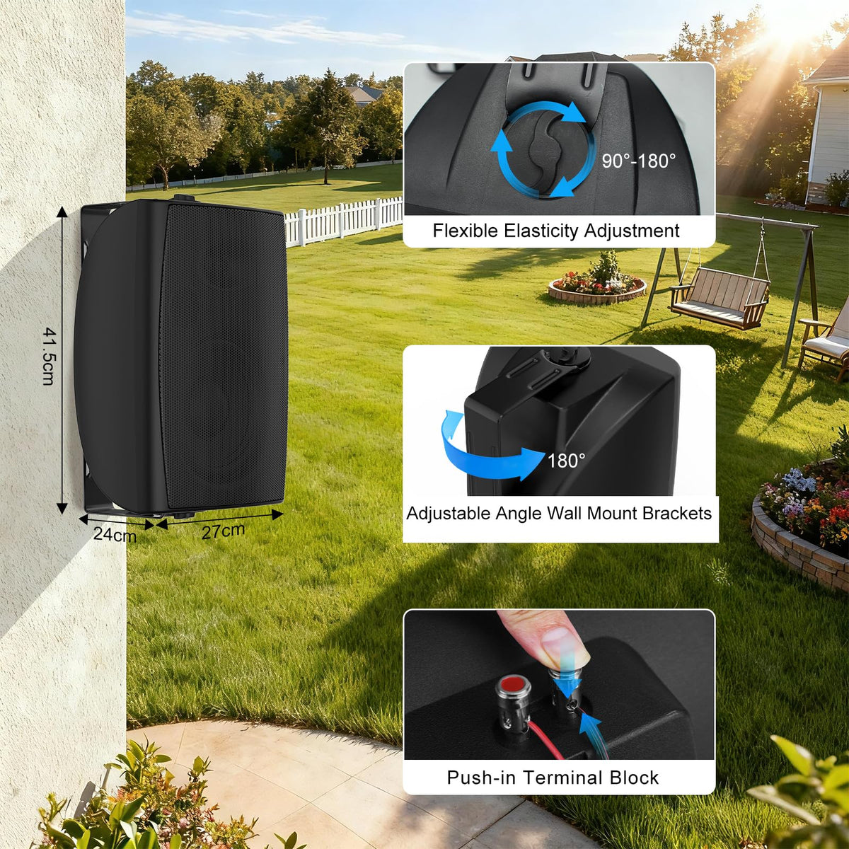 8 Inch 600W Passive Waterproof Wired Outdoor Speakers T141973