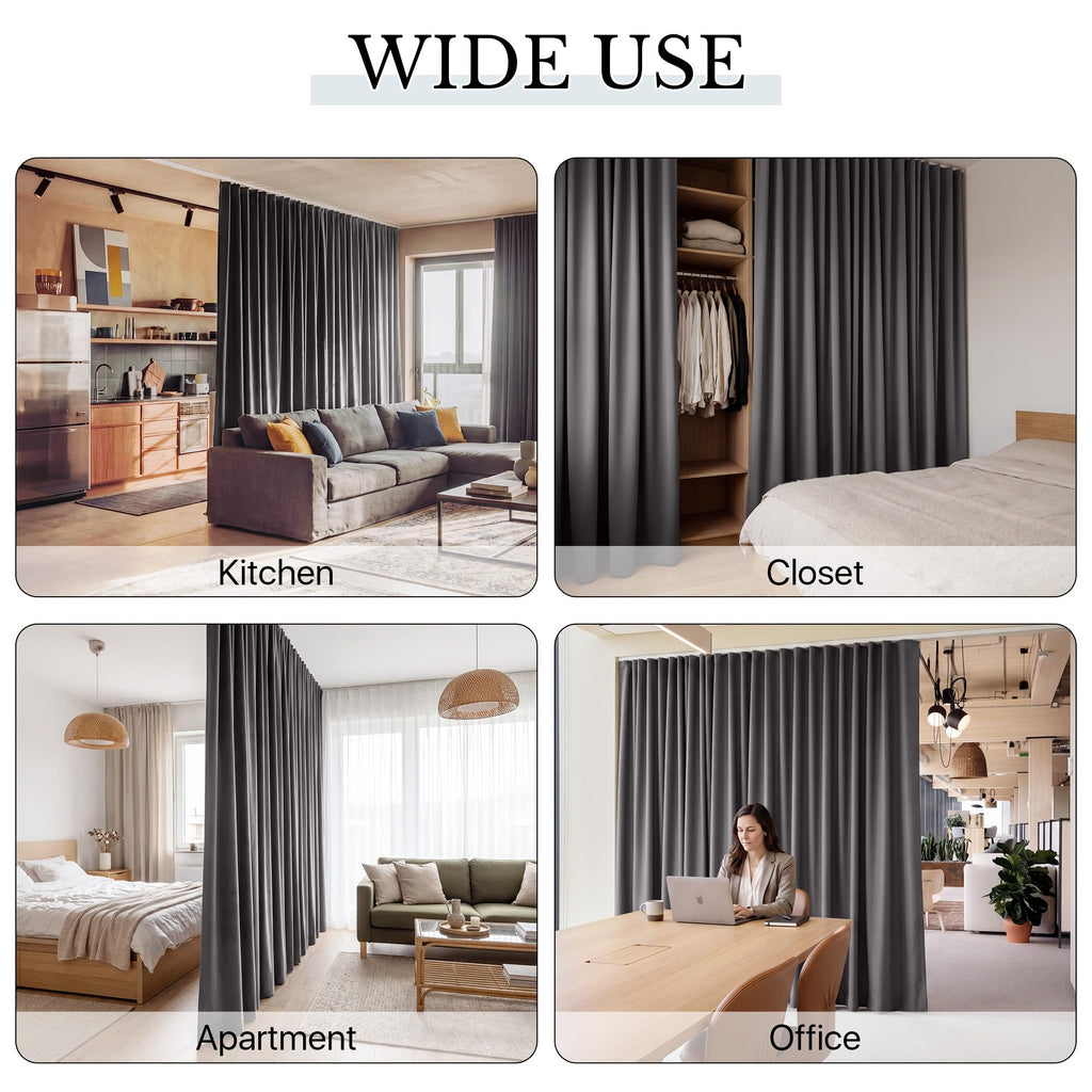 Room Divider Curtain Set with Ceiling Track G62777