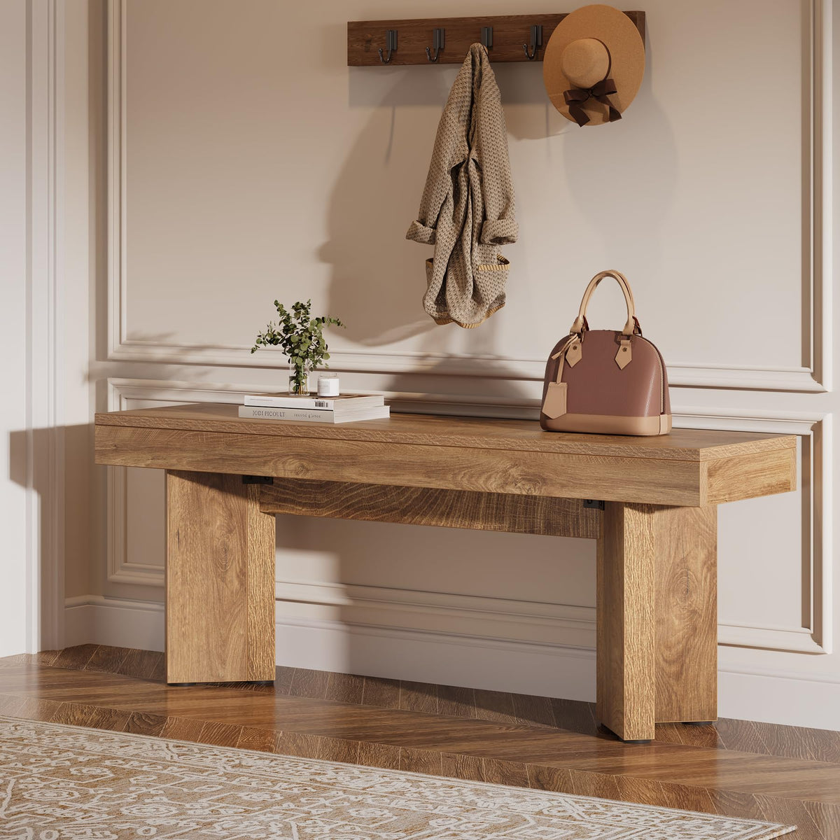 47" Wooden Bench I16749