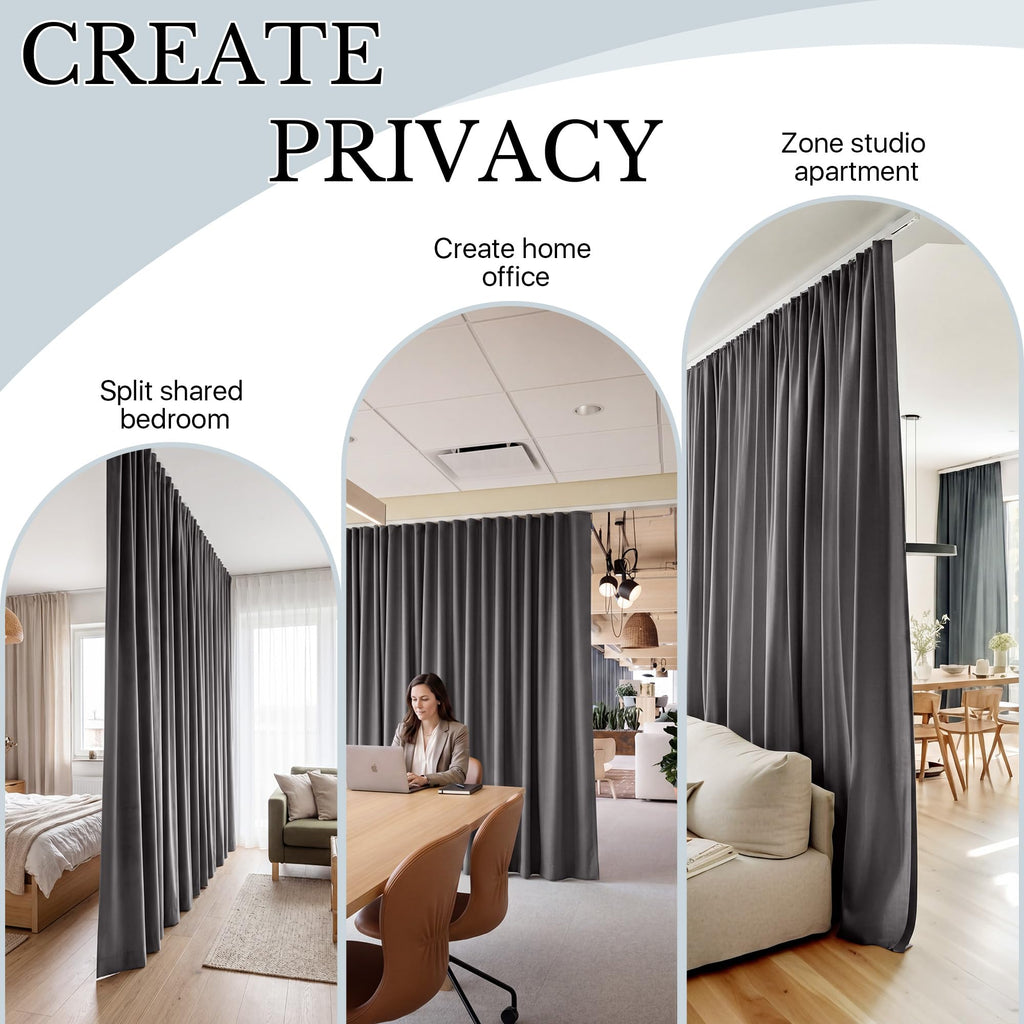 Room Divider Curtain Set with Ceiling Track G62777