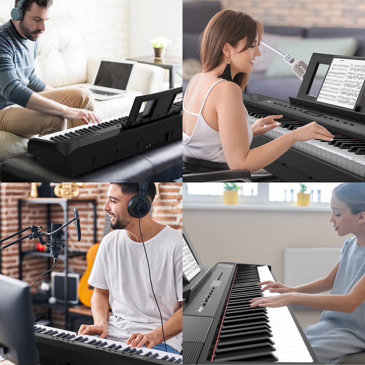 88-Key Weighted Hammer Action Digital Piano Z541