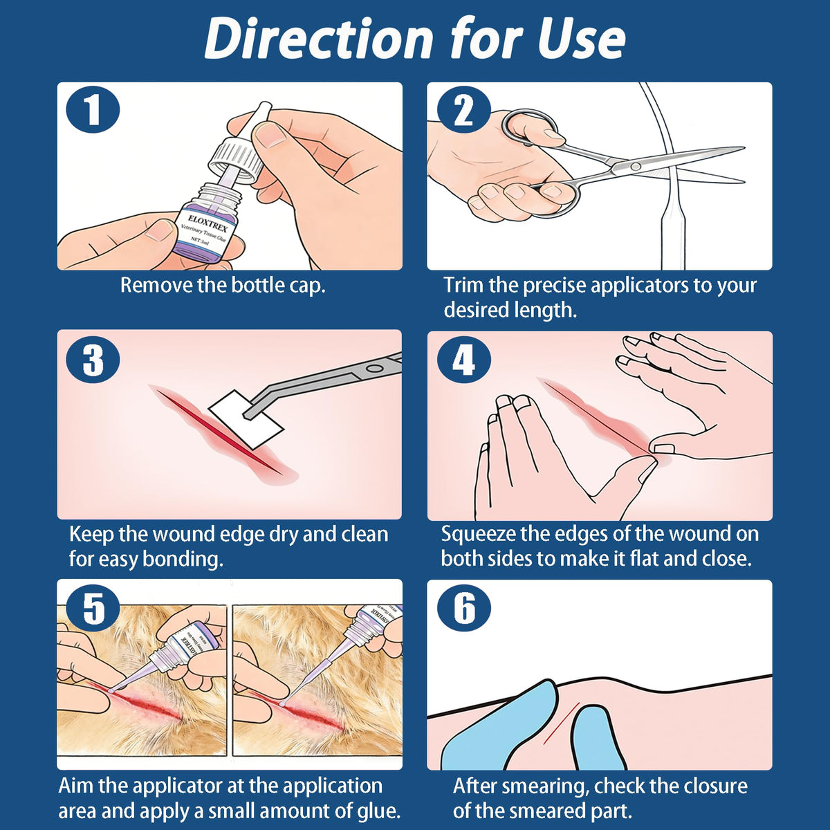 3ml Veterinary Surgical Skin Glue with 15 Applicators B94149