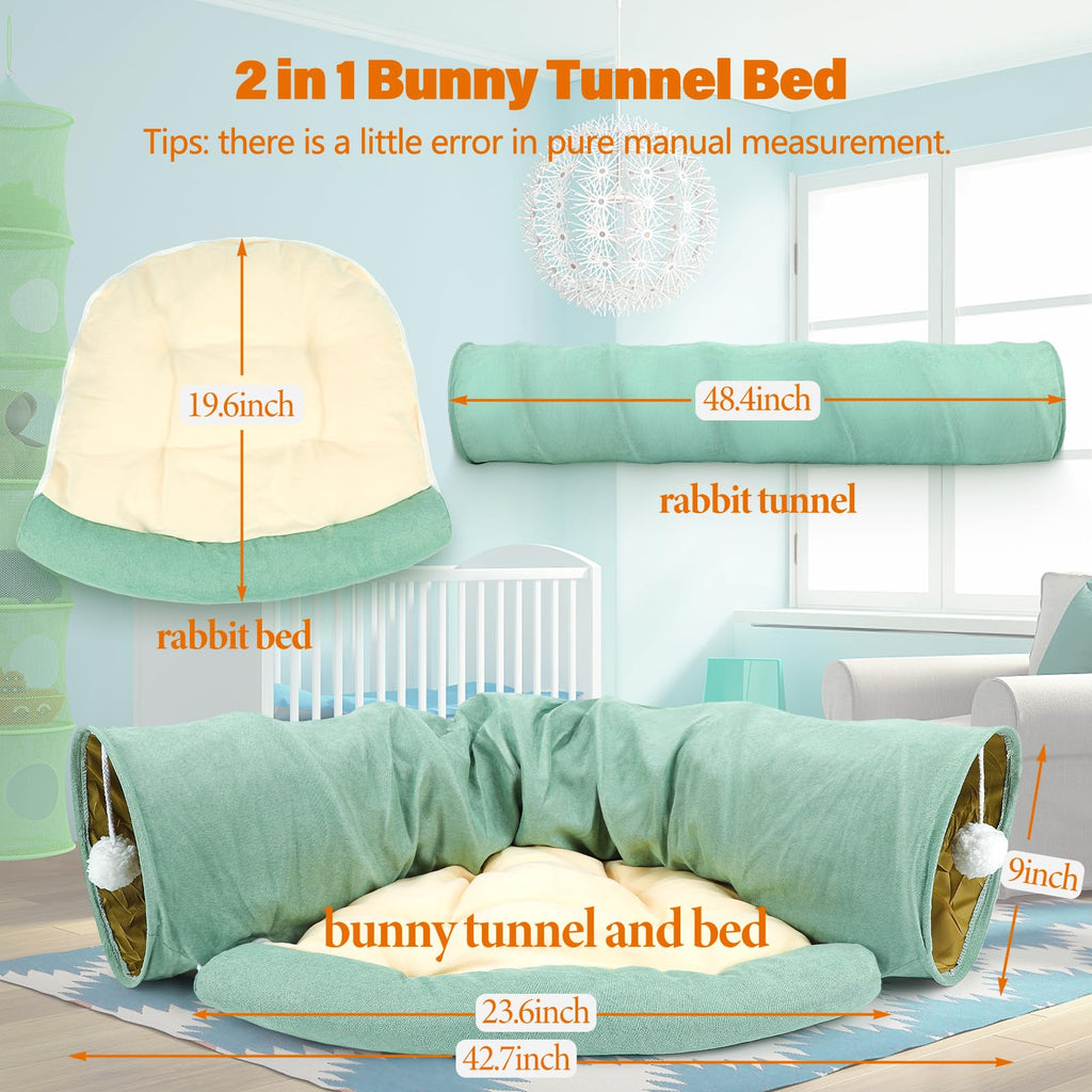 Collapsible Bunny Tunnel Bed with Mat J287166