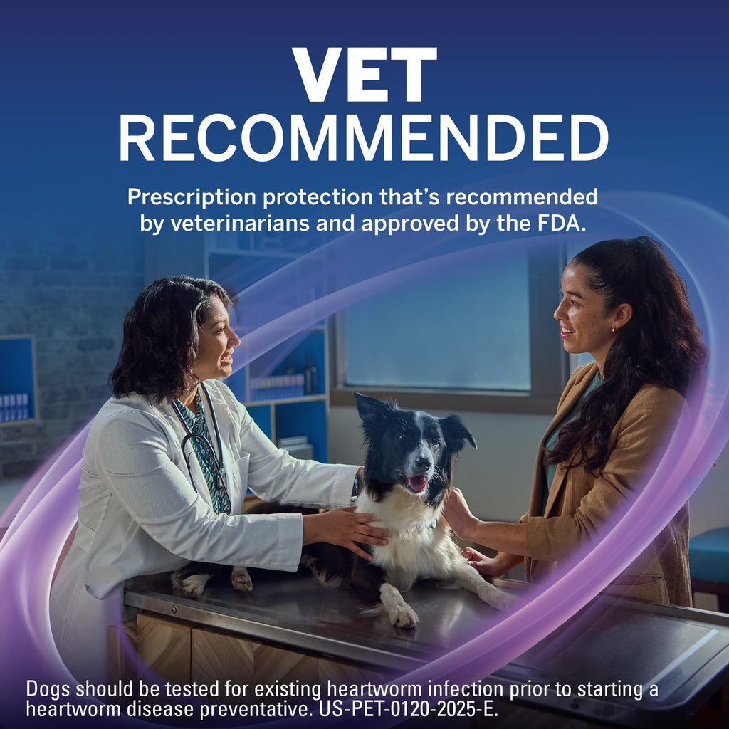 Flea and Tick Heartworm Preventive Soft Chewables for Dogs 4-8 lbs 6 Chews V20556