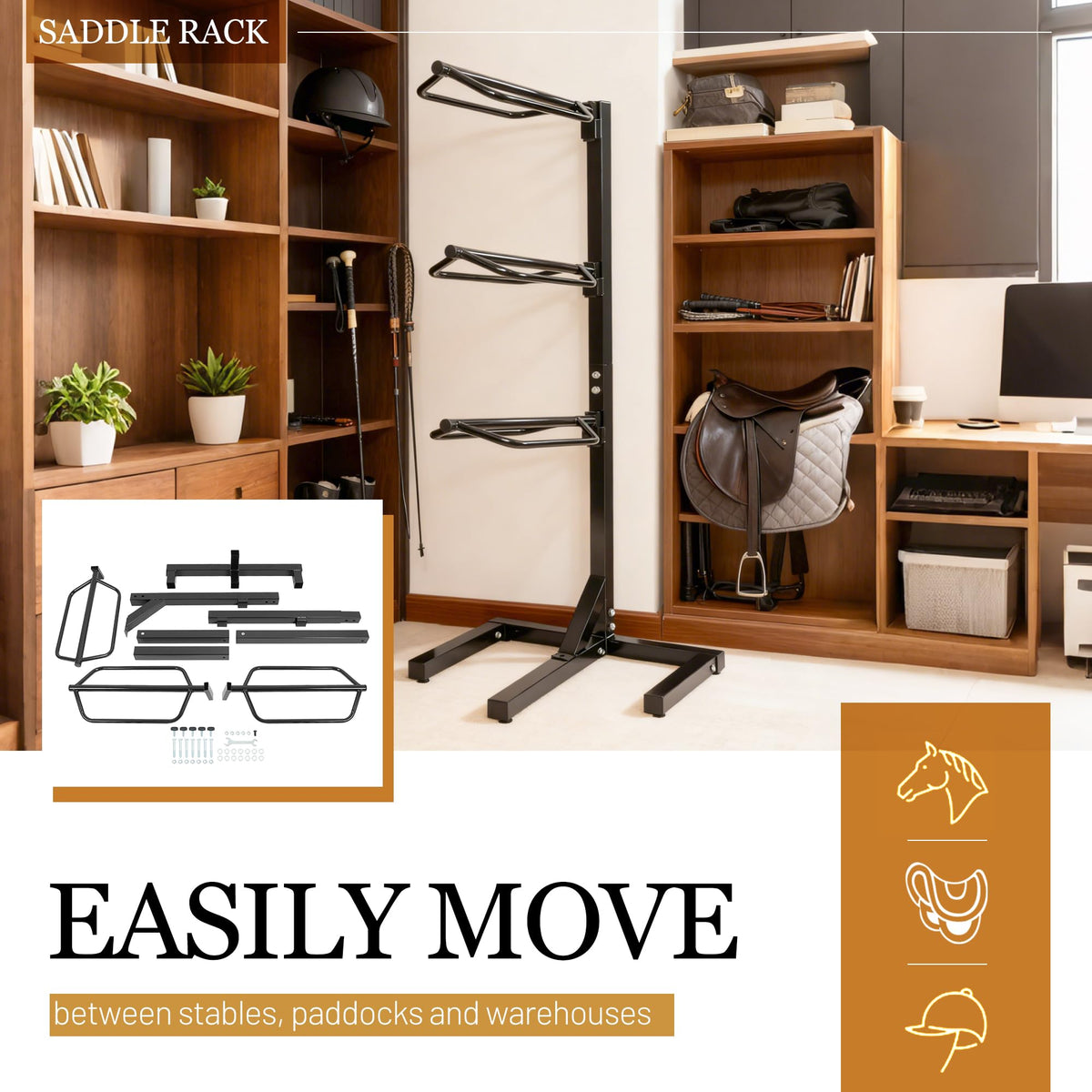 3 Tier Heavy-Duty Saddle Rack P79931