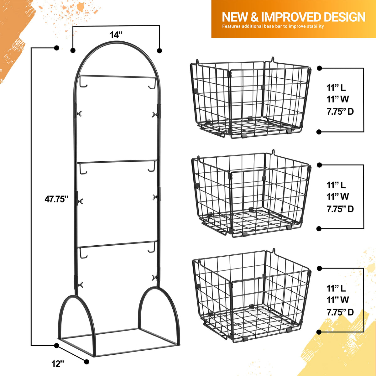 3 Tier Basket Stand W33894