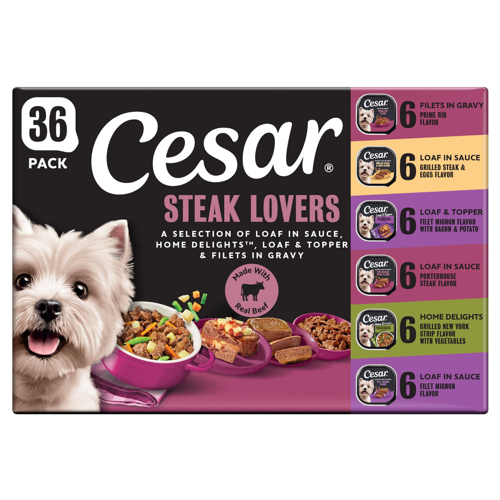 Steak Lovers Variety Pack Wet Dog Food 3.5 oz 36 Count M66647