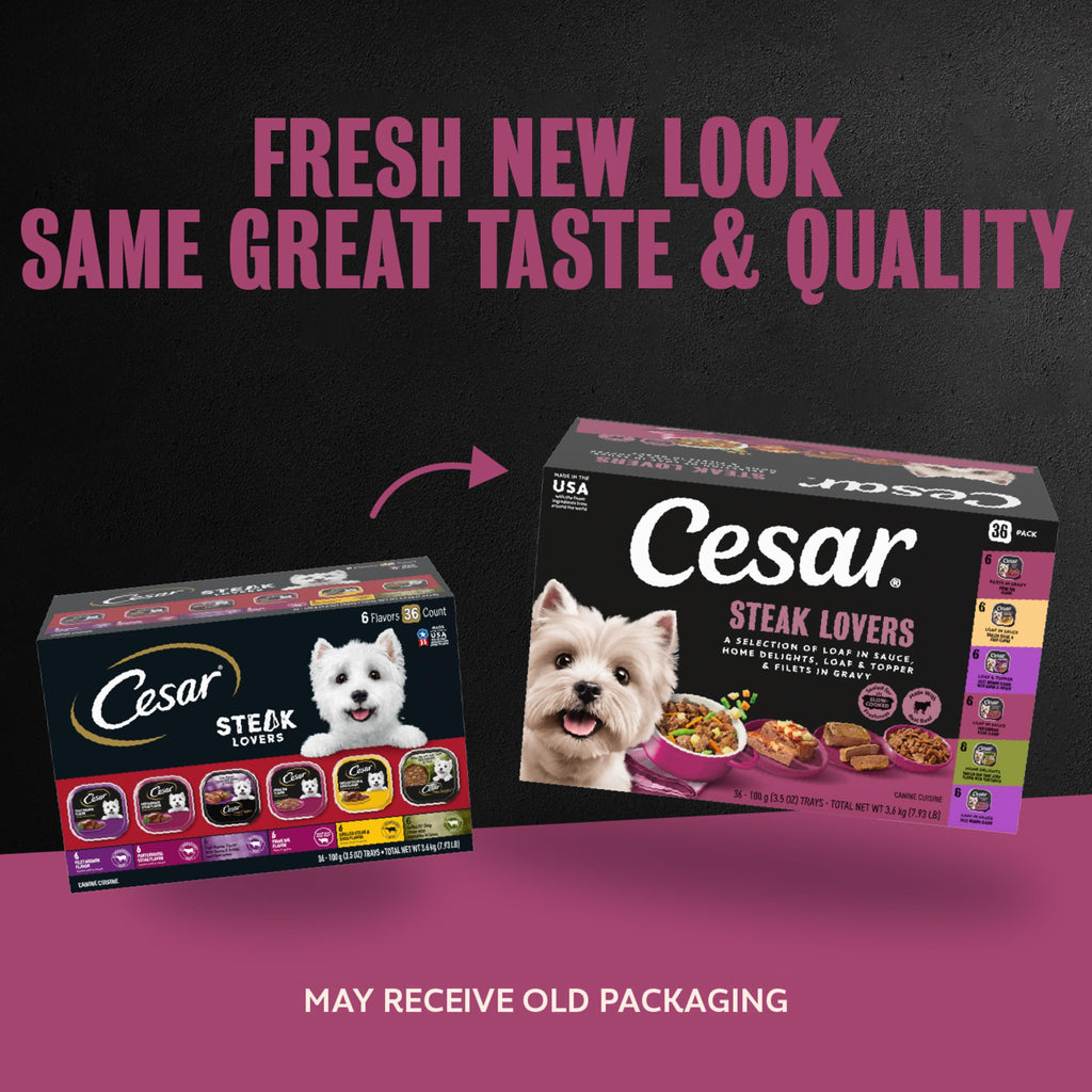 Steak Lovers Variety Pack Wet Dog Food 3.5 oz 36 Count M66647