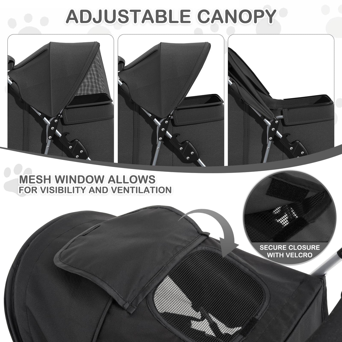 Black Pet Stroller M36885
