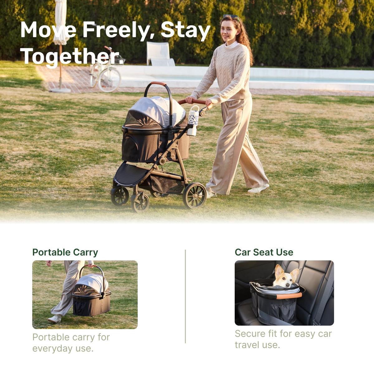 3-in-1 Dog Stroller I196
