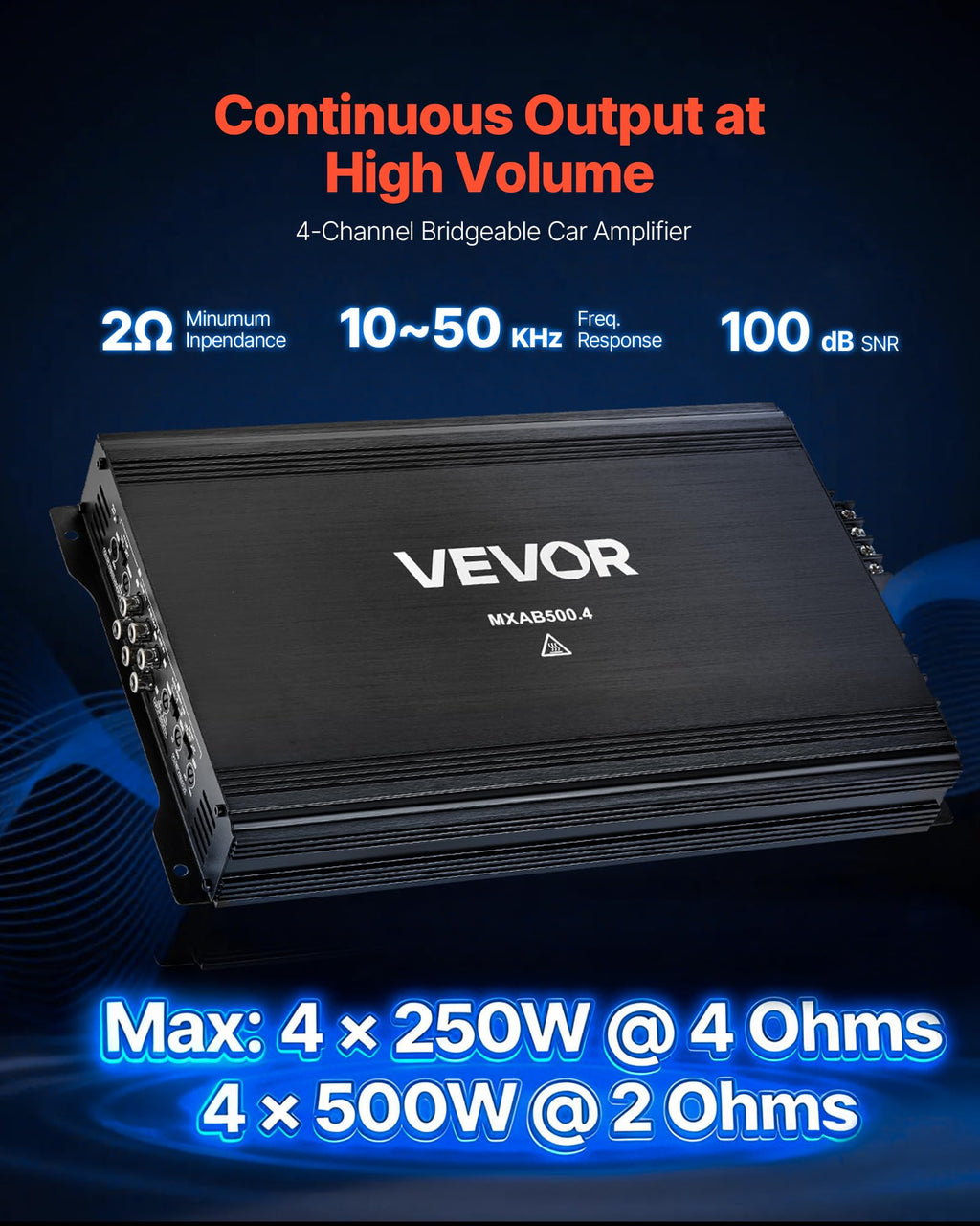 4 Channel Bridgeable Class A/B Car Audio Amplifier Q77367
