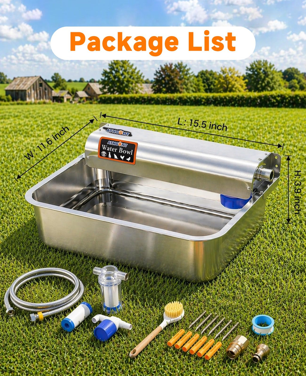 Automatic Chicken Waterer 304 Stainless Steel P645616