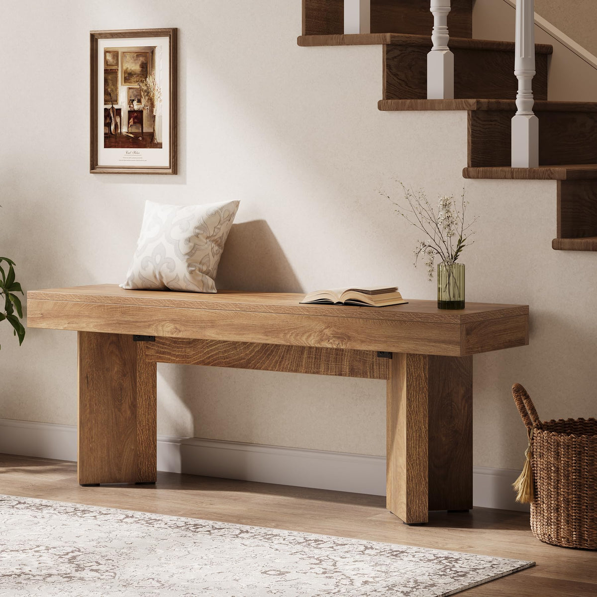 47" Wooden Bench I16749