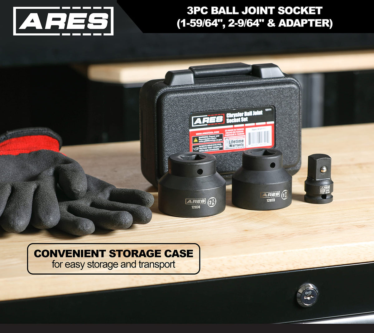 3-Piece Ball Joint Socket Set 3/4-Inch Drive W633347