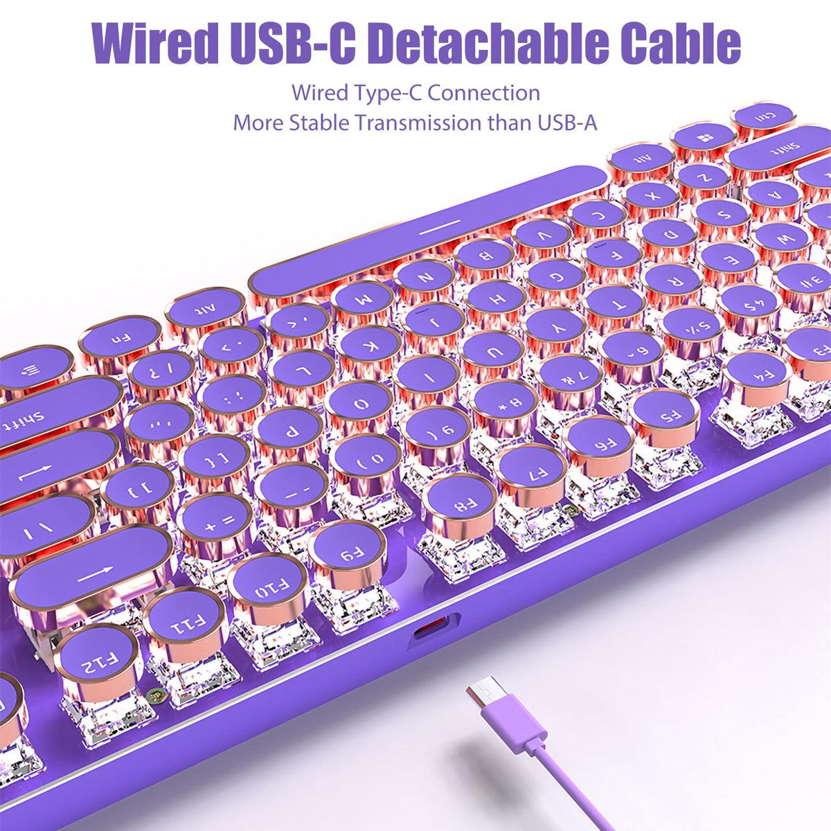 White LED Backlit Mechanical Gaming Keyboard O56347