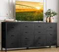 Black 14 Drawer Dresser TV Stand M84401