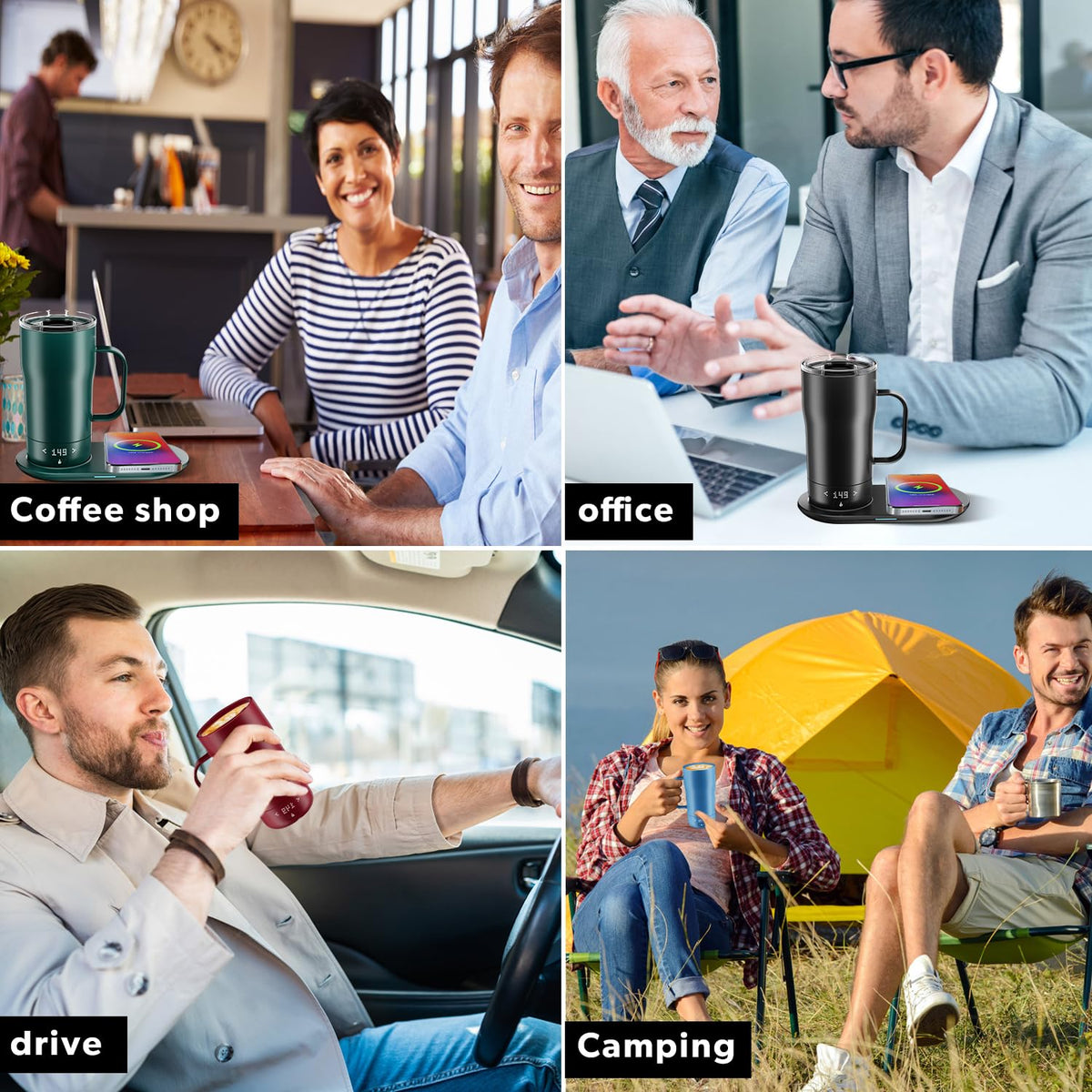 18 Oz Temperature Control App Controlled Self Heating Coffee Mug K8314