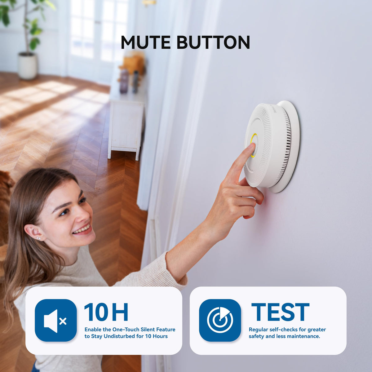 Smoke and Carbon Monoxide Detector 10-Year Battery 4 Pack B902
