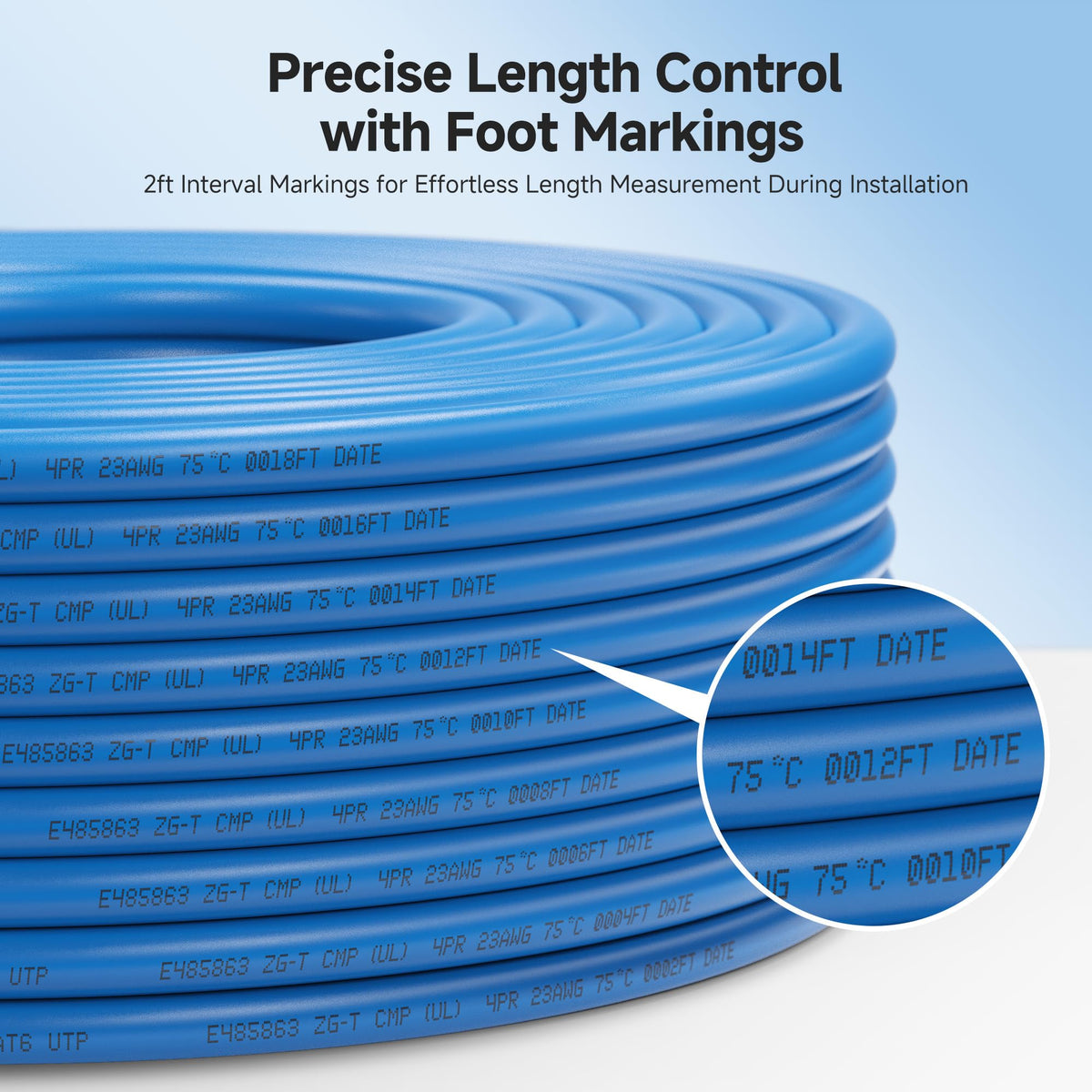 Cat 6 Cable 500ft Blue G41786