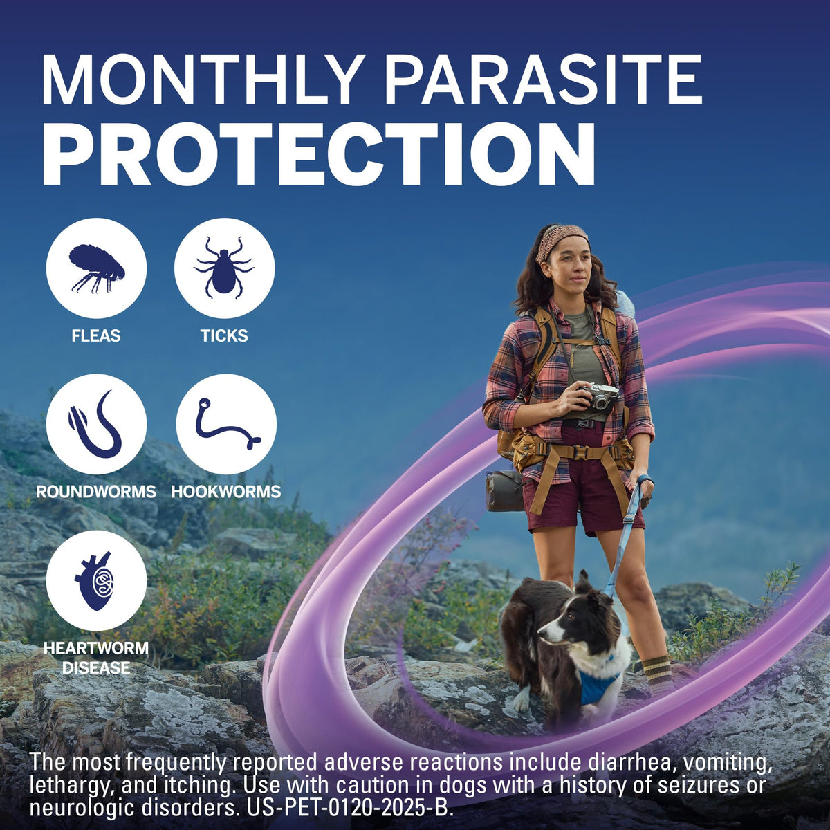 Flea and Tick Heartworm Preventive Soft Chewables for Dogs 4-8 lbs 6 Chews V20556