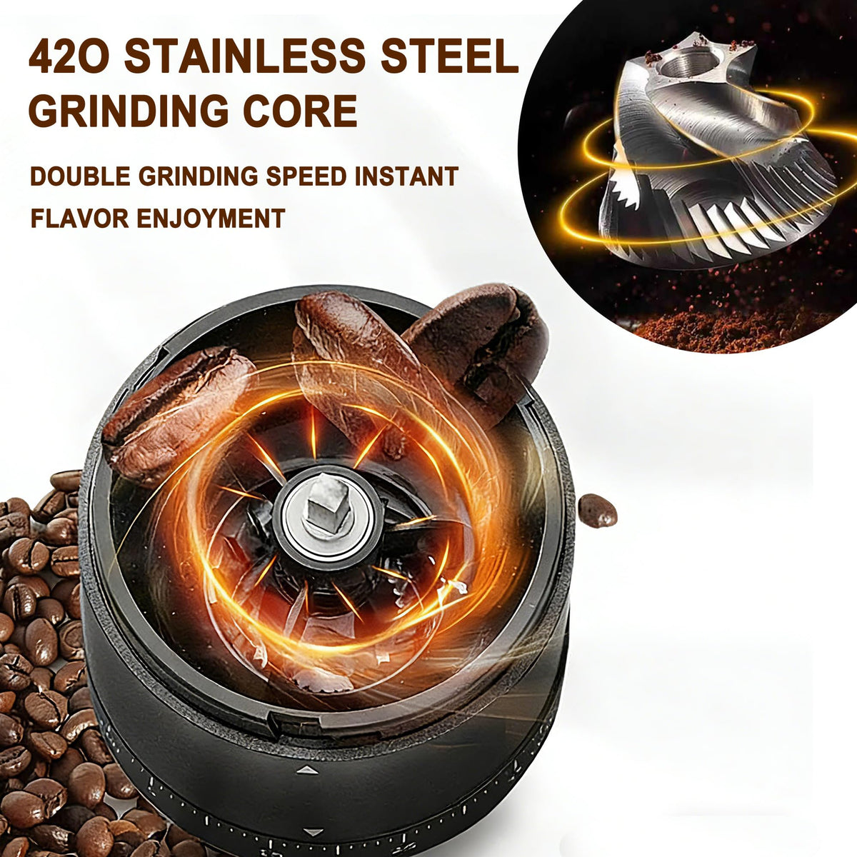 Portable Electric Coffee Burr Grinder N256