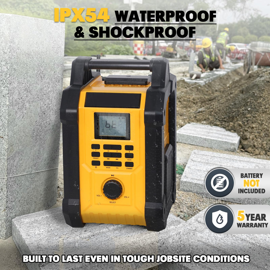 Portable Waterproof AM/FM Jobsite Radio Speaker C3072