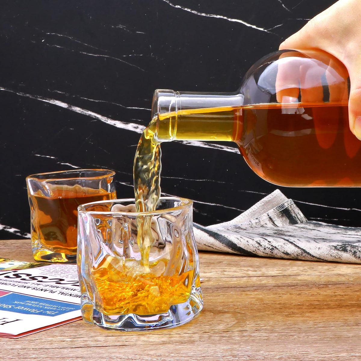 Clear Glass Bottles with T-Top Cork C36604