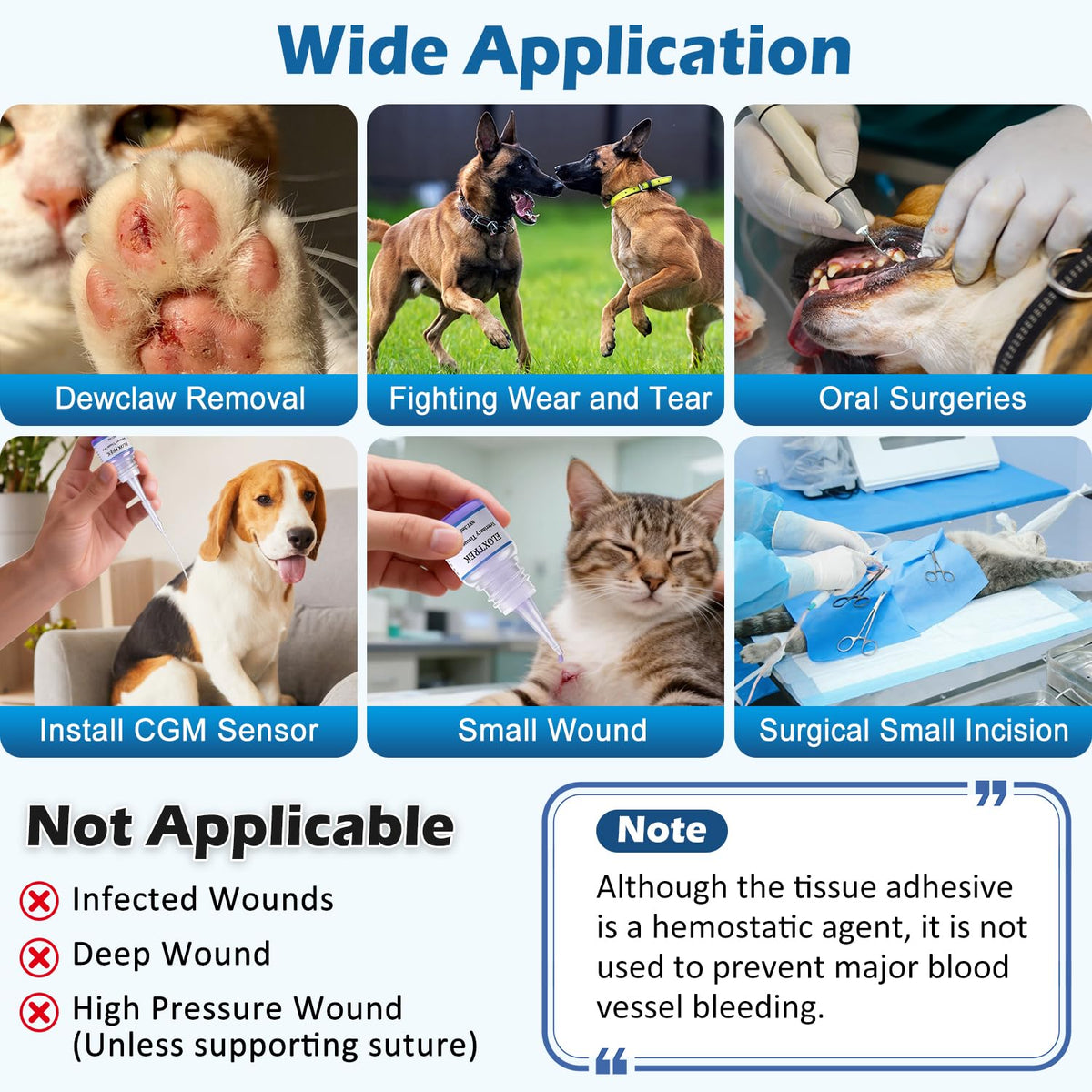 3ml Veterinary Surgical Skin Glue with 15 Applicators B94149