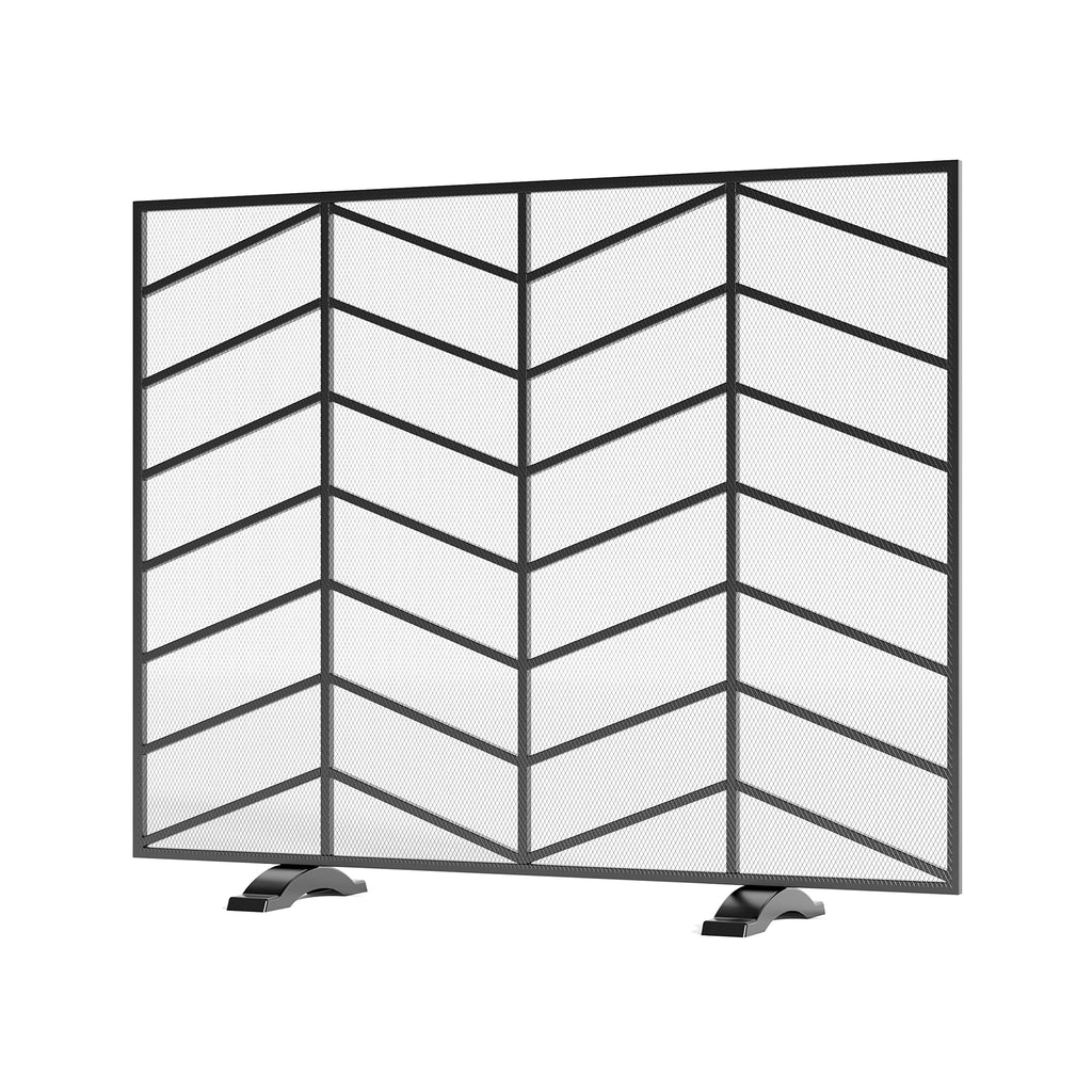 Iron Chevron Fireplace Screen T366200
