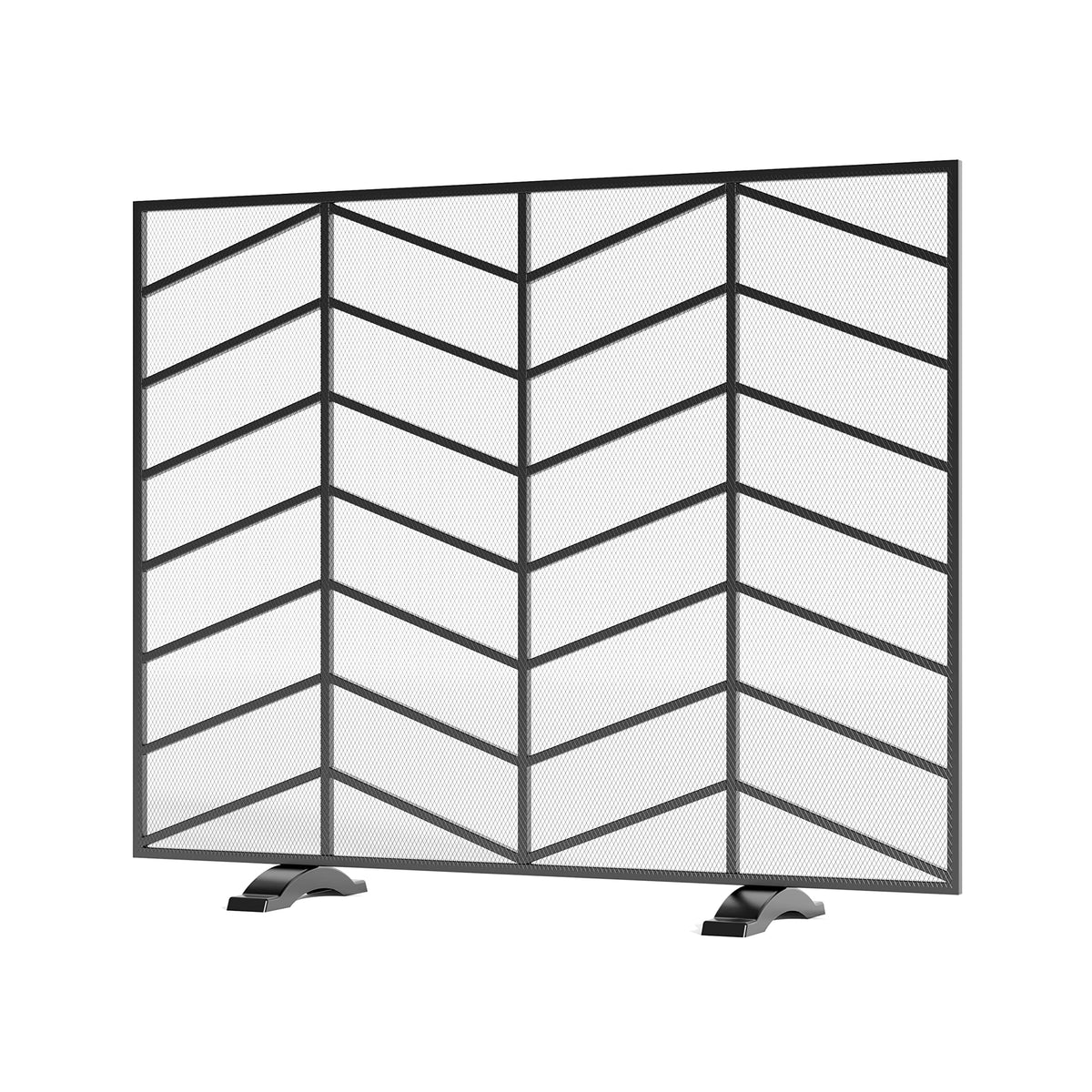 Iron Chevron Fireplace Screen T366200