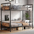 Twin Over Twin Metal Bunk Bed with Safety Guard Rails M84386