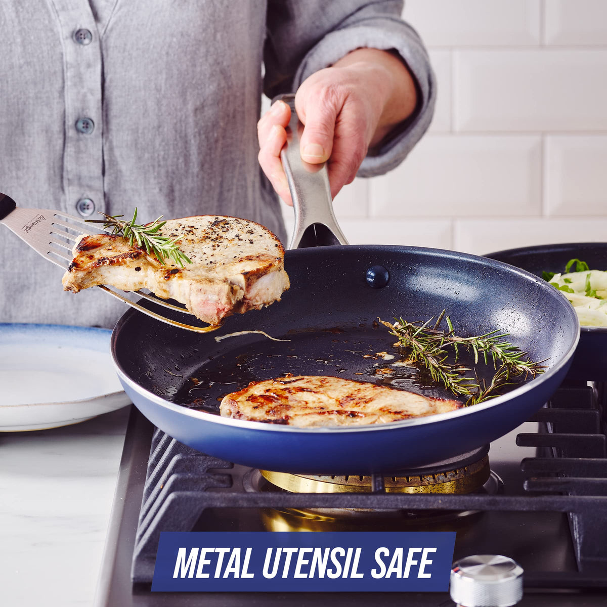 Blue 10 Piece Ceramic Nonstick Cookware Set O201118